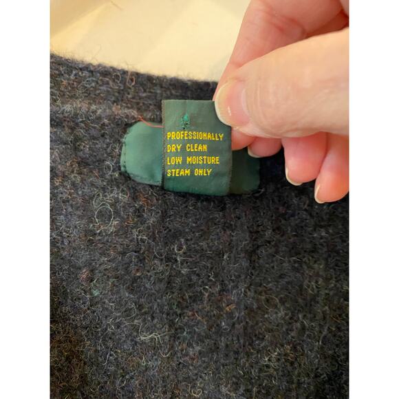 Club Room 100% Pure Wool Striped Button Front Sweater Vest Black Women's Large - Picture 4 of 7